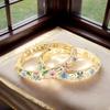 Elegant Enamel Floral Bracelet; Vintage Cloisonne Bangle; Ethnic-Style Women's Jewelry; Exceptional Gift Pieces.