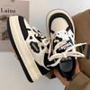 Versatile popular platform shoes children's new spring and autumn high-end little white shoes retro lightweight height-increasing sports shoes