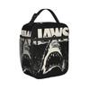 Jaws Bigger Boat Lunch Bag Office Portable Zipper Thermal Tote Handbags For Child  Oxford Graphic Design Cooler Bag