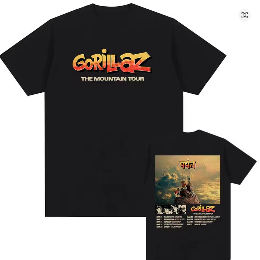 Gorillaz Rock Band Tour 2026 T-shirt S разноцветный