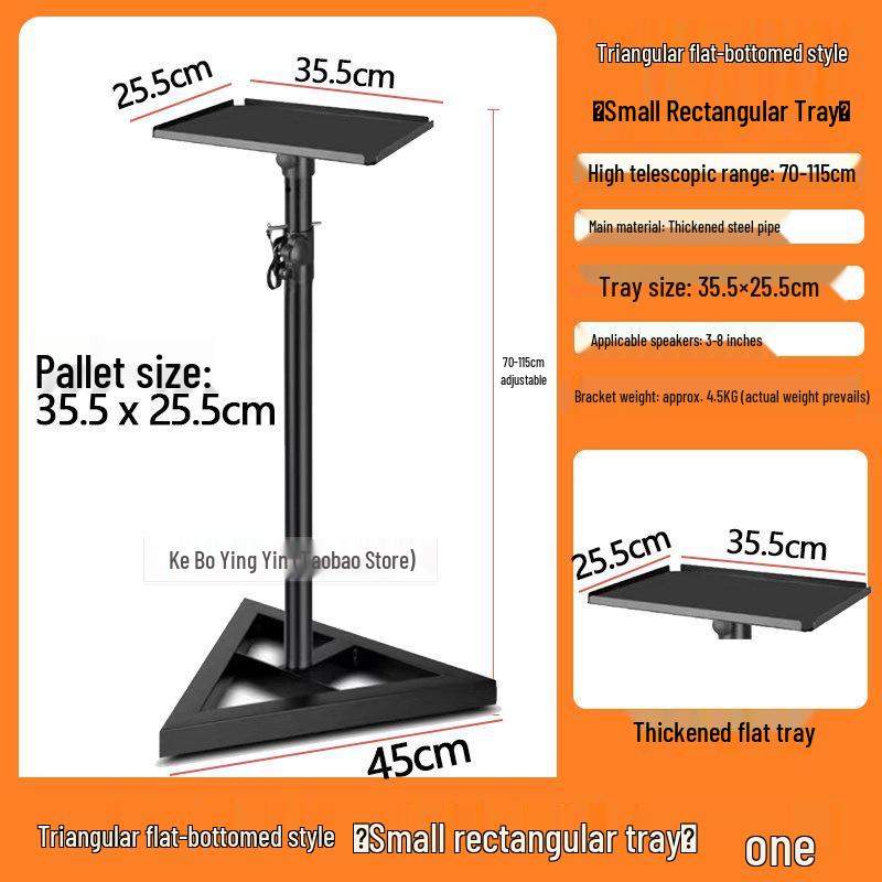 Studio Monitor Speaker Stand - Adjustable Tripod for 4"-8" Speakers