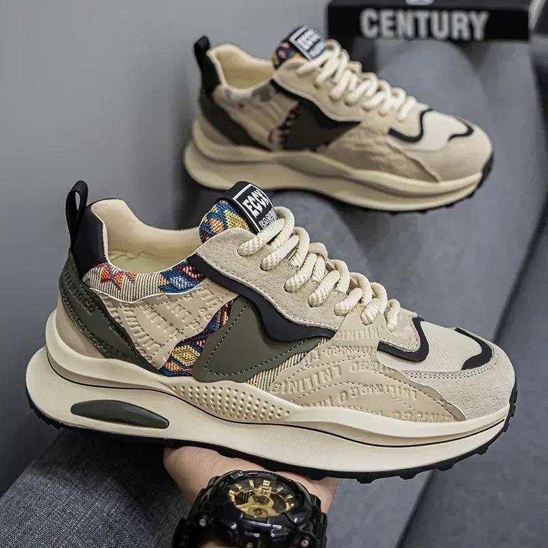 Męskie buty codzienne z wyższej półki Modne Wysokiej jakości Outdoorowe Antypoślizgowe Buty do biegania Nowy Luksusowy Design Casualowe Płaskie Męskie Buty Sportowe