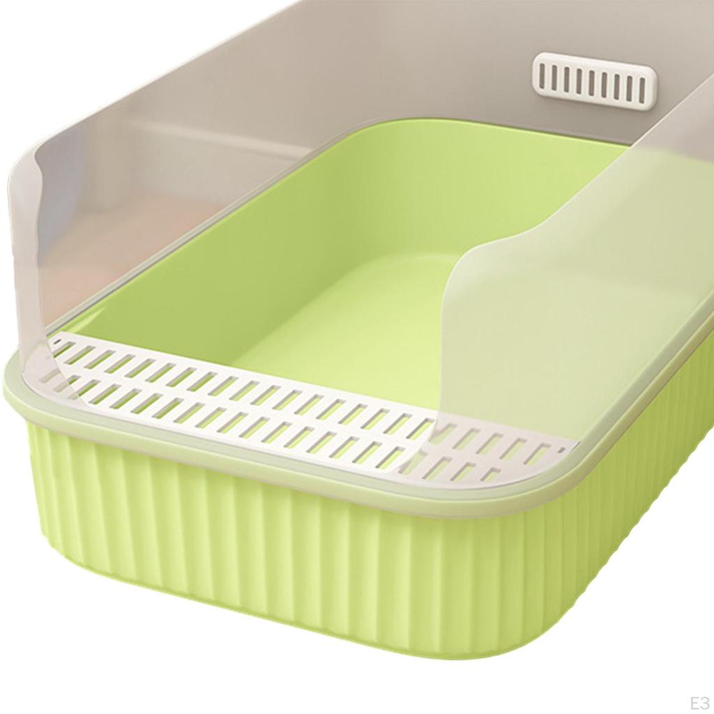 Litter Pan Practical Open Top Kitten Box Anti Splashing Removable High Sides Large Cat Bedpan