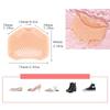 6 Pairs Silicone Forefoot Pads Gel Metatarsal Cushioning for High Heels Pain Relief for Morton’s Neuroma and Blisters Unisex Breathable Foot Care Kit