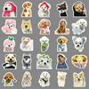100 Waterproof Cute Puppy Emoticon Stickers: Funny, Adorable Pet Decorations for Phones.
