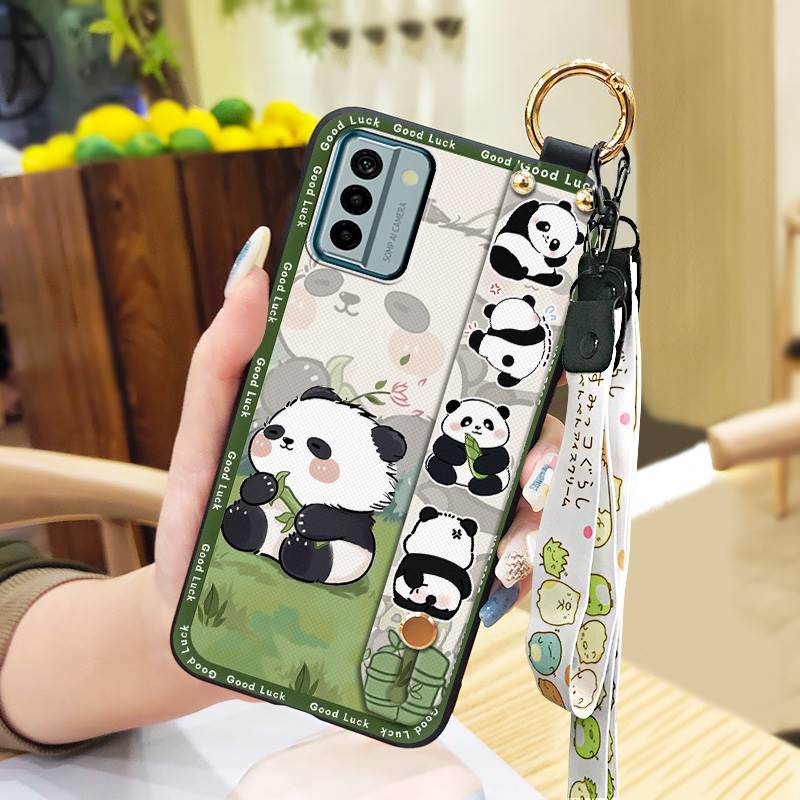 Back Cover Silicone Phone Case For Nokia G22 Dirt-resistant Ring Soft case Cute Panda Waterproof Kickstand Durable