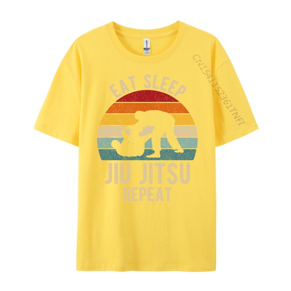 Eat Sleep Jiu Jitsu Repeat Bjj Shirt Retro XS Graphic T Shirts T Shirt Men Graphic