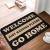 Vintage Welcome Doormat Small Anti-Slip Indoor Area Rug Floor Carpet for Bedroom Tea Table Kitchen Footpad Entrance Decor