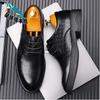 Spring Leather Shoes Men's Business Dress Genuine Leather Soft Sole Pointed Black Leather Shoes