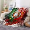 1PC Portugal National Football Team Patterned Flannel Blanket Suitable For All Seasons for Home Decor Warmth and Comfort Gifts Holiday Present