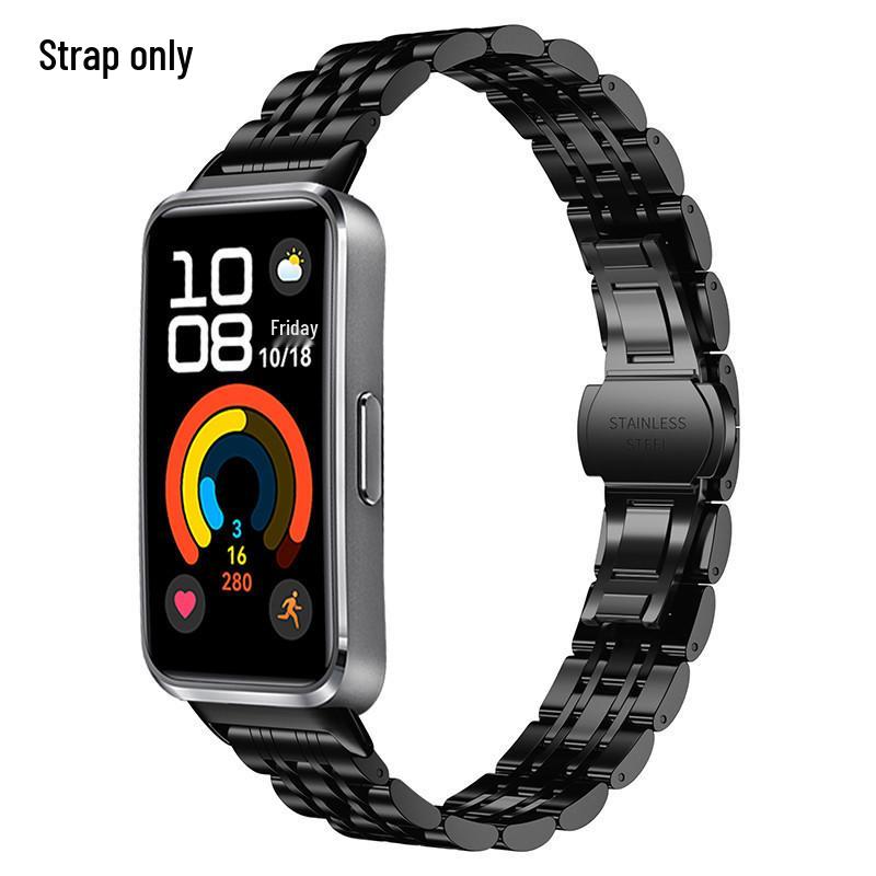 Huawei Band 11 Pro & Xiaomi Band 9 Universal Stainless Steel Replacement Strap