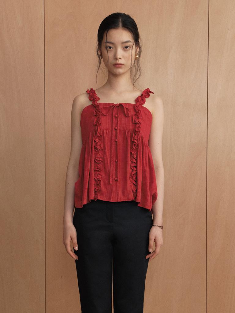 GANISONG Seaweed Blouse_Red