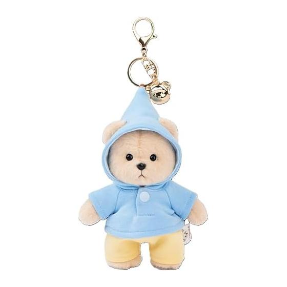 [TeddyTales] Брелок-брелок Лина Медведь Signature (Молочный чай/Белый) XS