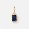 New Titanium Steel 12 Birthstone Pendant DIY Accessories Necklace Square Colored Zircon Pendant Color Preservation