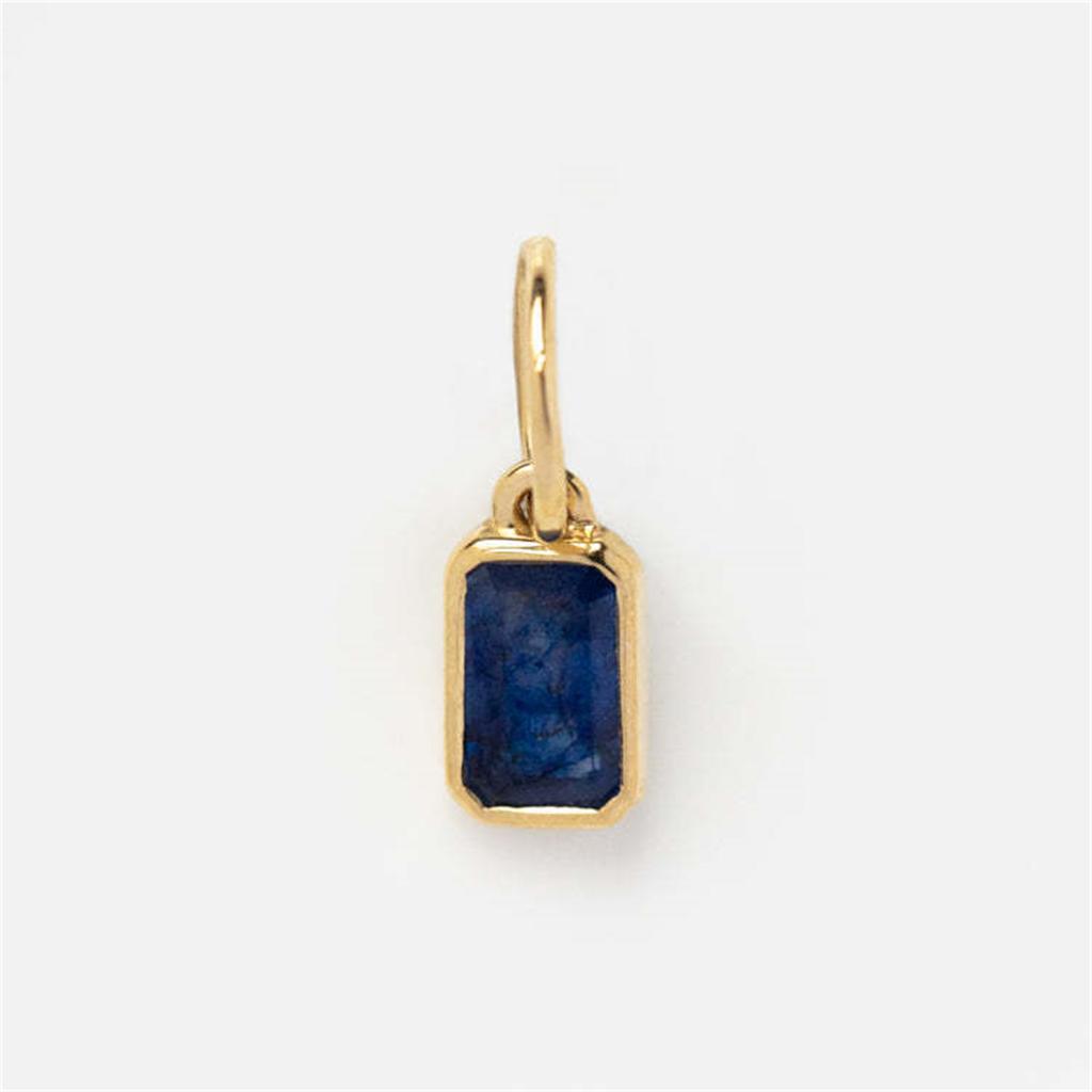 New Titanium Steel 12 Birthstone Pendant DIY Accessories Necklace Square Colored Zircon Pendant Color Preservation