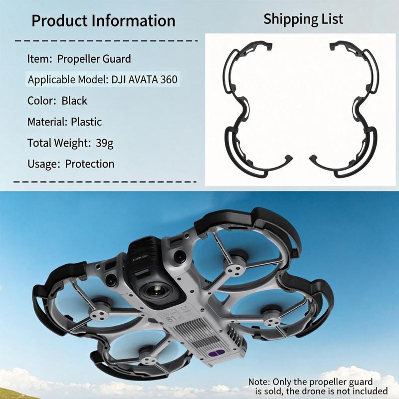 Propeller Guard Bumper for Dji Avata 161 Impact Protectors Anti-collision Bumpers Propeller Protection Guard Drone Accessories