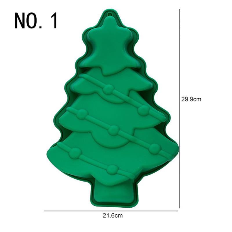 Christmas Silicone Mold Non Stick Cake Decorating Tools For Jelly Chocolate Candy Baking Dessert DIY Holiday