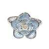 Elegant Watercolor Gradient Enamel Flower Ring for Women – Fashionable, Artistic Style, Index Finger Accessory, Light Luxury & Versatile Design.