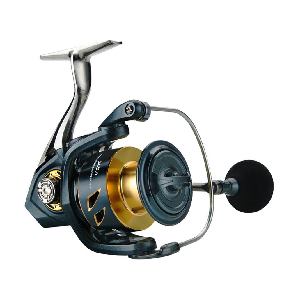 5.2:1 Spinning Reel CNC Metal Arm 3+1 BB Fishing Reel for Freshwater Saltwater Fishing SA2000