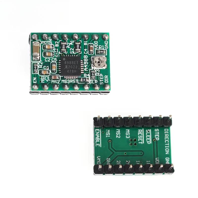 

A4988 Stepper Motor Driver Module 1A with Heat Sink, 3D Printer Parts Accessory Modules Red/ Green Board 1PCS