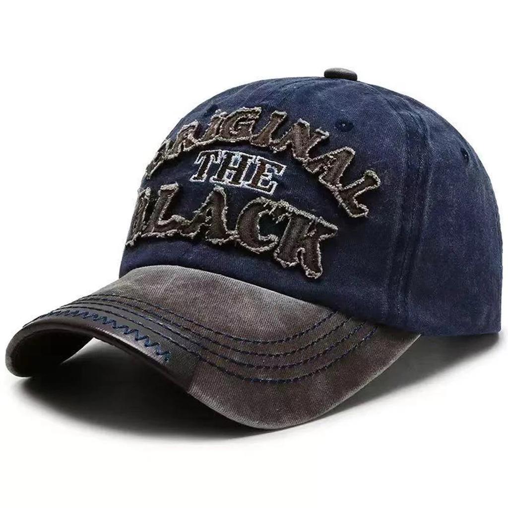 Unisex The BLACK Water Wash Embroidery Baseball Caps Spring Autumn Outdoor Adjustable Casual Hats Sunscreen Hat Sports Cap