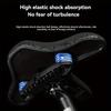 Adjustable Wide Bike Seat Comfortable Memory Foam Bicycle Saddle Shock Absorbing For Mountain Road City Stationary Exercise Bike