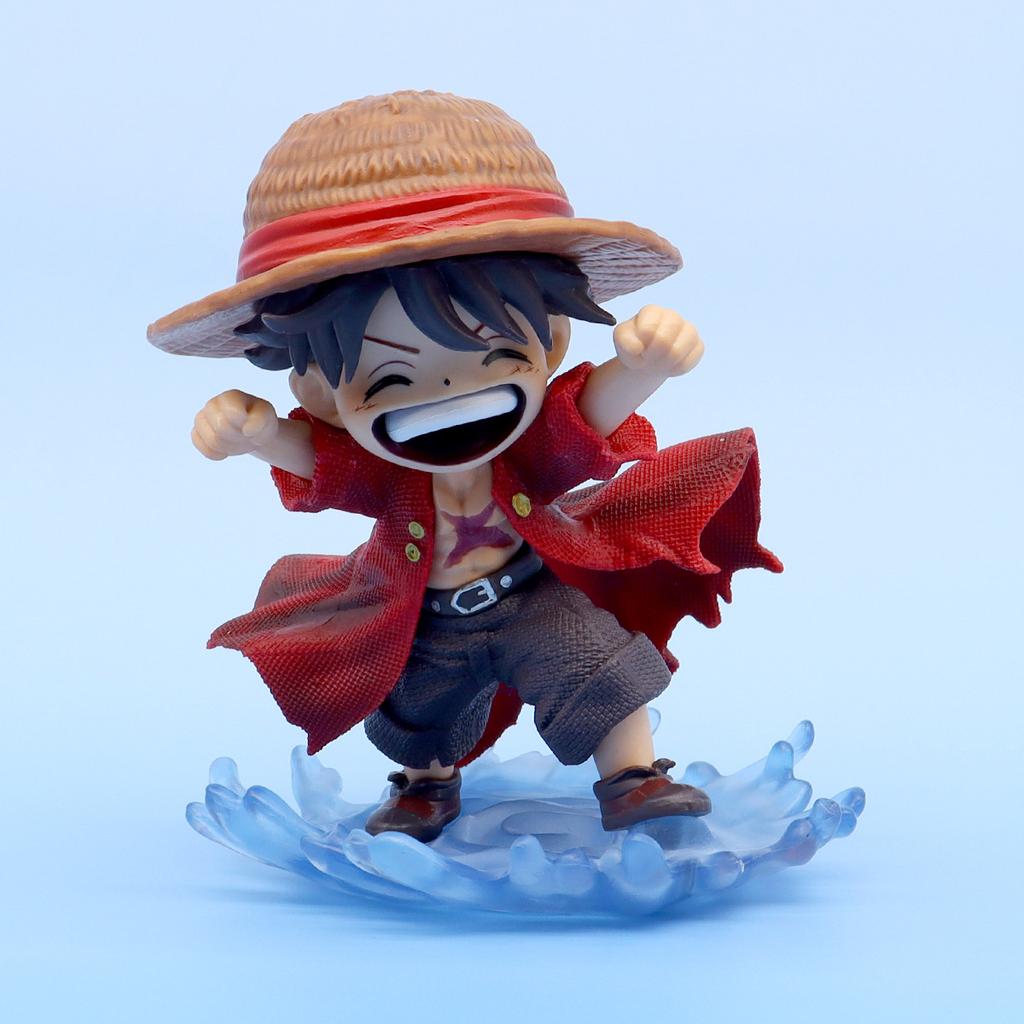 Gk Q-Version Modelo Infância Monkey D Luffy Anime Estátuas Ornamentos