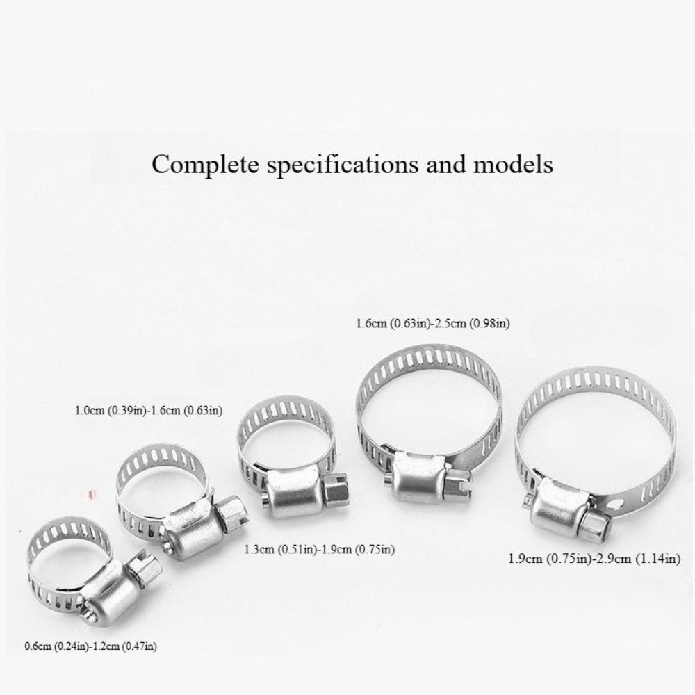 20PCS Multi-Purpose Hose Clamps - Adjustable Pipe Clips & Locking Bands for Secure Water Pipe, Gas Pipe Fixing & Tightening