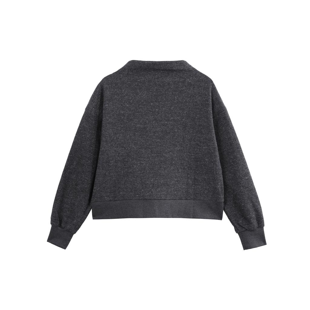 Nike Sweatshirts Women's Black Half Turtleneck Moderate Regular DQ6254-032