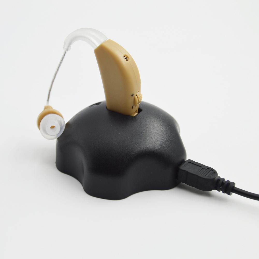 Hearing Aid Headset: Dual Ear Sound Amplifier with Portable Charging
