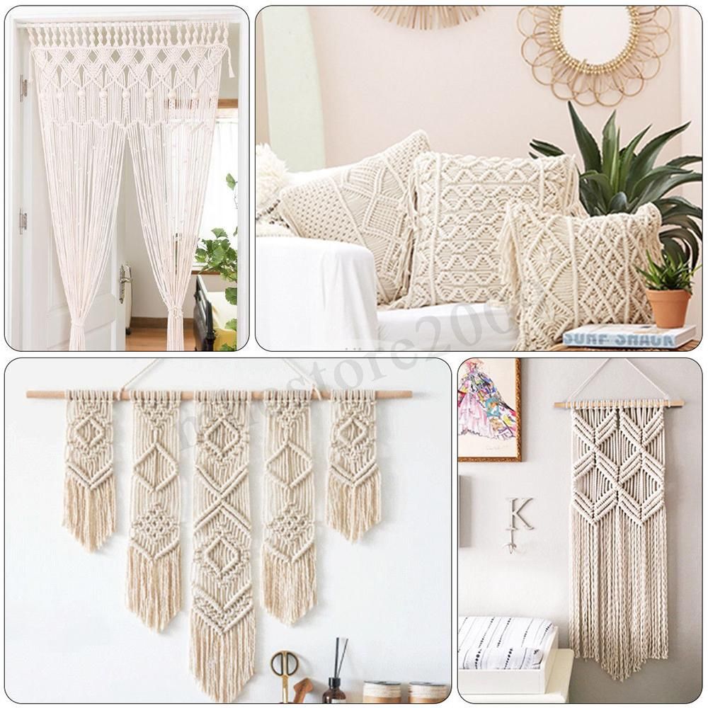 Vriden Presentinslagning Heminredning 100% Naturlig Beige Bomull DIY Rep Snöre Garner Sömnadssnören