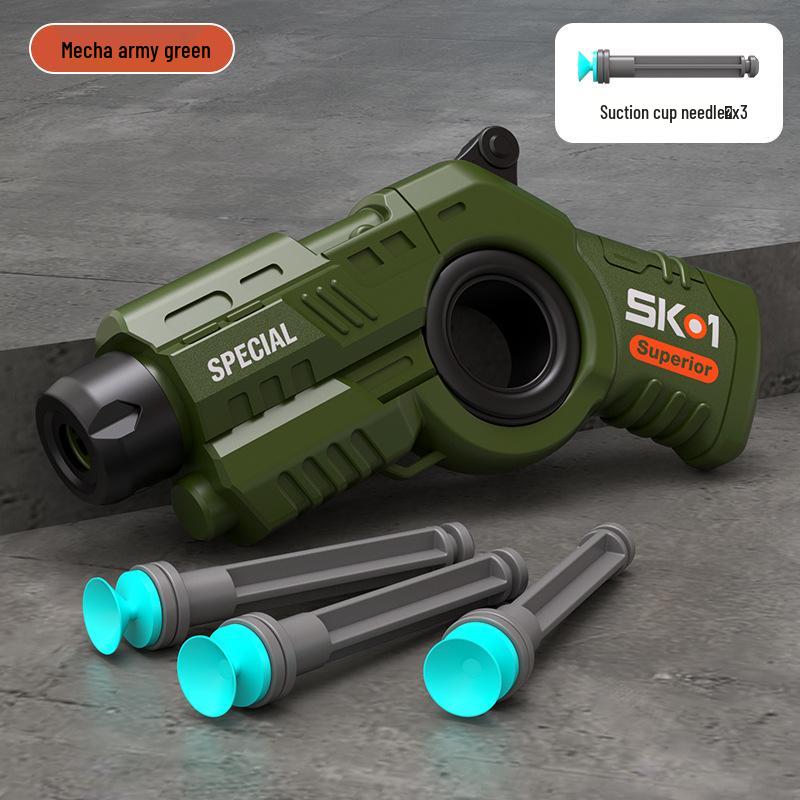 Children's Mini Spin Launcher Toy Revolver - Fingertip Spinner Gift for Boys with One-Key Cocking