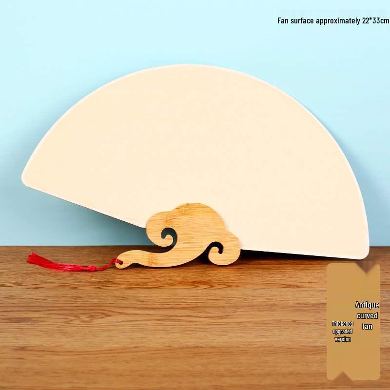 Double-Sided Thickened Xuan Paper Round Fan for Watercolor, Calligraphy, and Handwriting - Ancient Style Intangible Cultural Heritage Palace Fan.