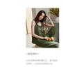 Xuanliang 26 New Women's Summer Sleepwear Thin Cotton Double layer Gauze Strap Pants Set for Outerwear Home Clothes