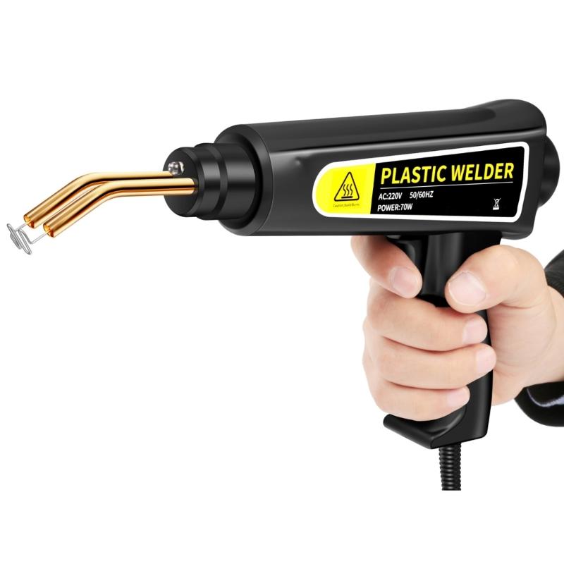 Plastic Repair Kit Welding Machine 70W Plastic Welder Hot Stapler for Most Plastic Repair Soldering Kit with Hot Staple