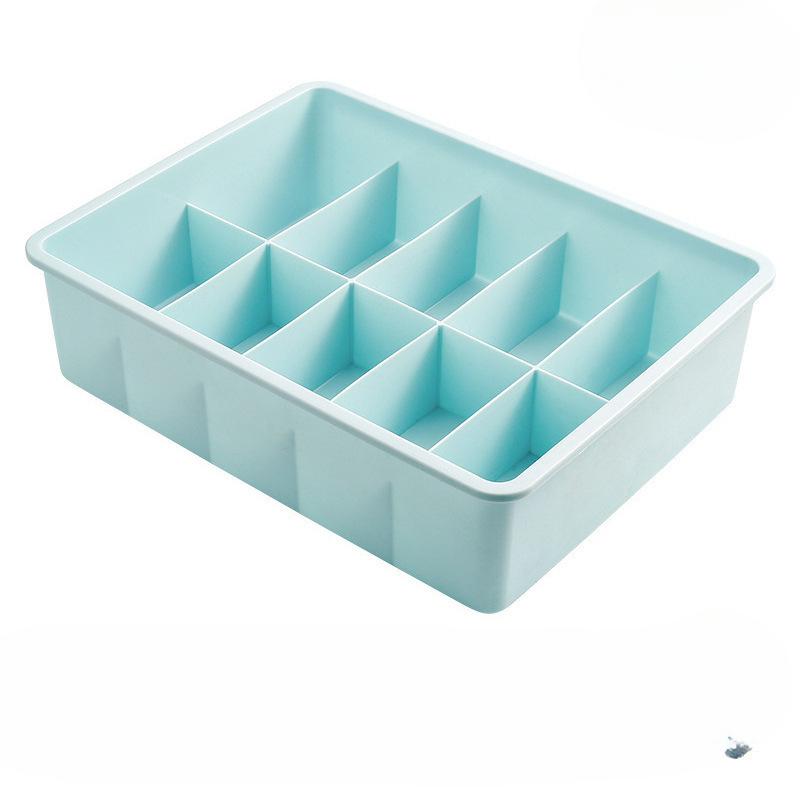 

Домашний ящик для хранения носков в стиле комода, коробка с отделениями для бюстгальтеров и нижнего белья 10 grids - light blue