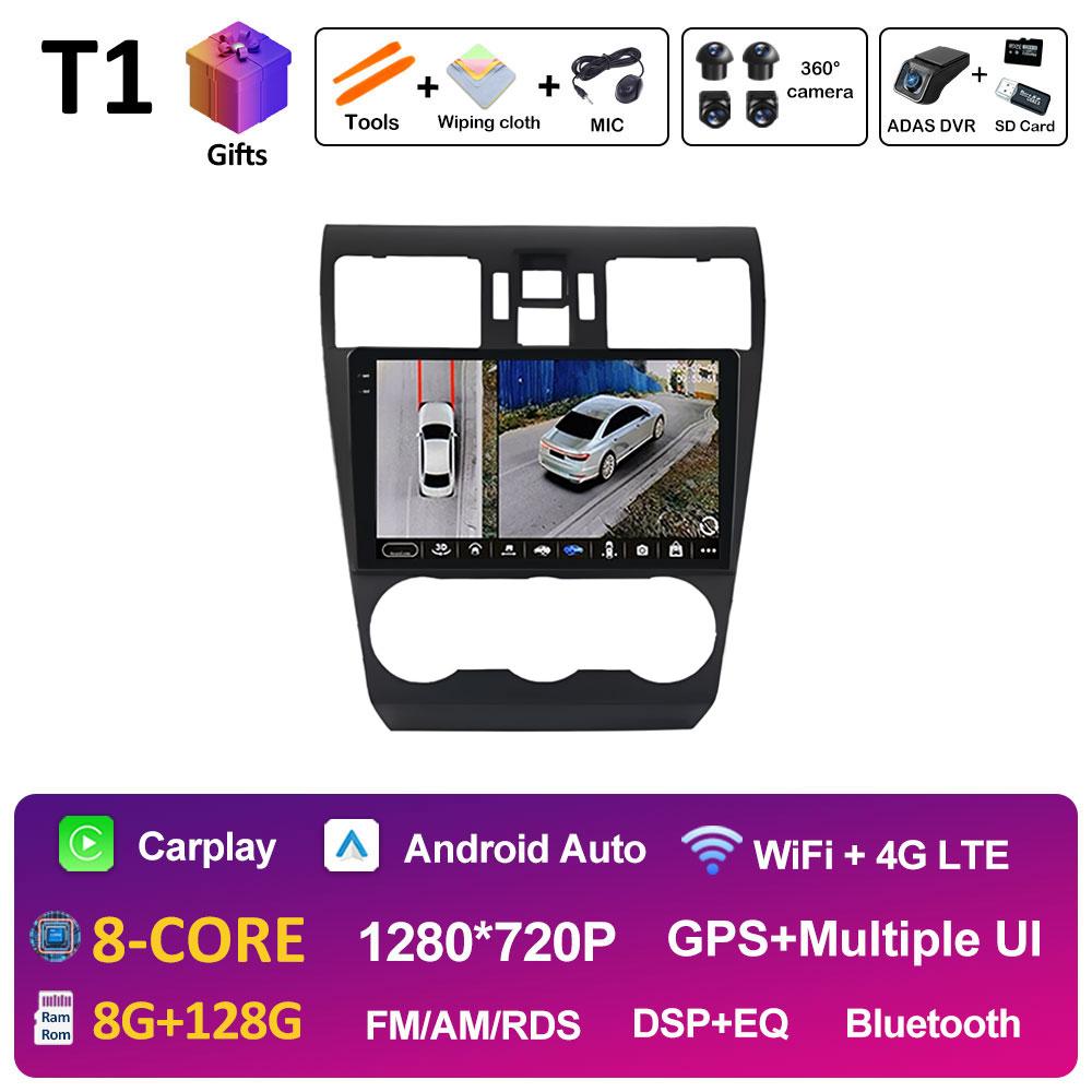 For Subaru Forester 4 SJ XV WRX 2012 2013 2014 2015 Android 14 Car Multimedia Video Radio Player DSP Stereo GPS Navigation WIFI