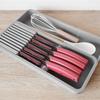 Expandable Knife Organizer Adjustable Compact Flatware Cutlery Tray Kitchen Drawer Knife Block for Cooking Utensils
