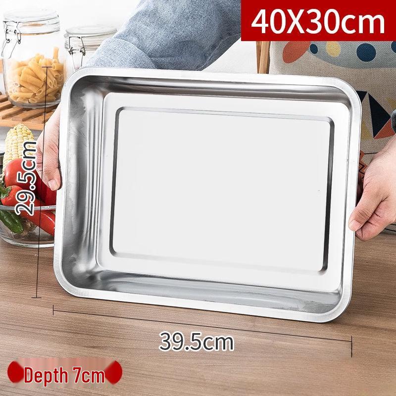 WUHE Stainless Steel Deep Rectangular Tray