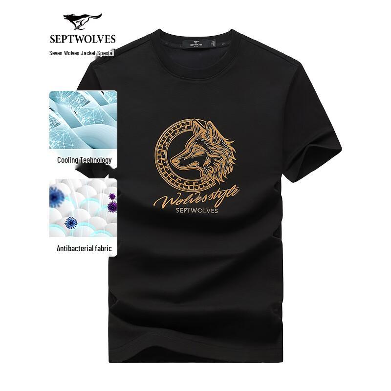 Septwolves Men s Summer Antibacterial Short Sleeve T-Shirt 3XL