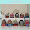 Color Blocked Canvas Backpack With Nylon Simple For Children Backpack Spine