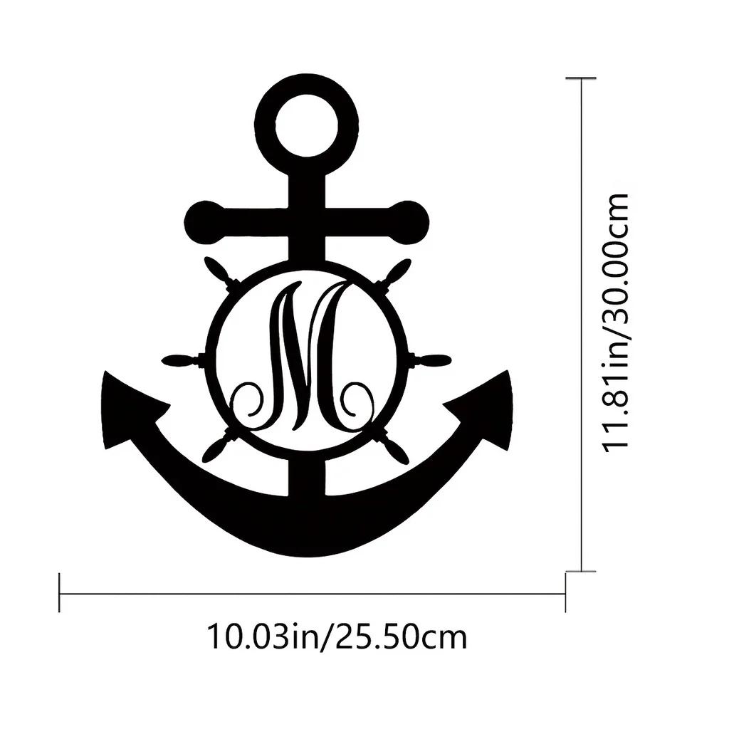 

1 шт. Металлический настенный декор «Якорь» – современное искусство для дома, стильное украшение на Хэллоуин и интерьер, элегантное настенное искусство из металла для любого пространства светло-серый