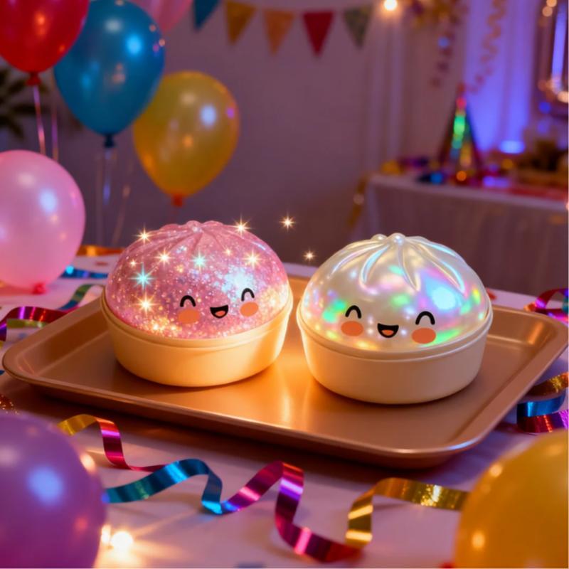 Glitter Dumpling Squishy Pinch Simulation Mysterious Dumplings Soft Slow Rebound Decompress Office Home Decoration Creative Gift