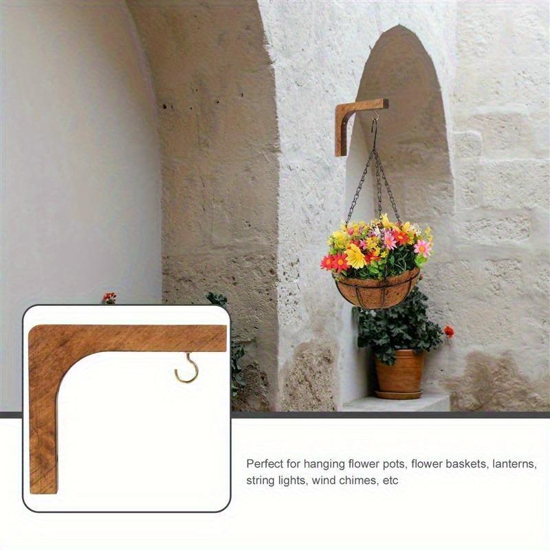 1 pièce Style Nordique Perles en Bois Double Couche Planche de Rangement Accroche-vêtement Décoration Plantes d'Intérieur Accroche Murale