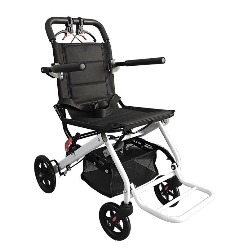 Portable Lightweight Folding Travel Wheelchair for Elderly Mobility