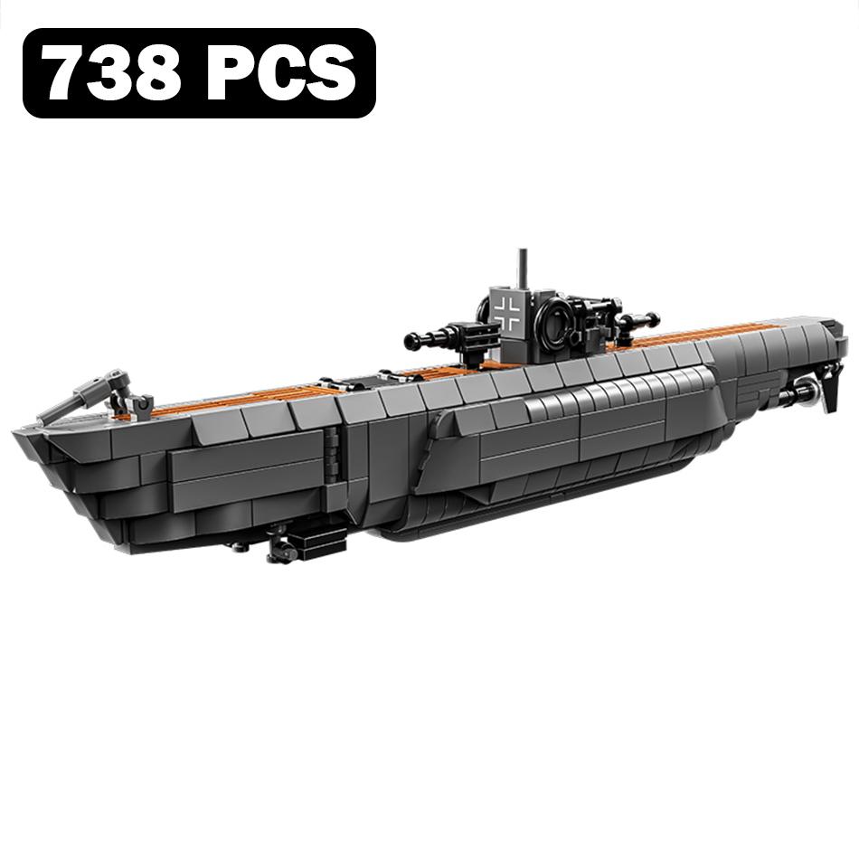 MOC Military WW2 German U boat