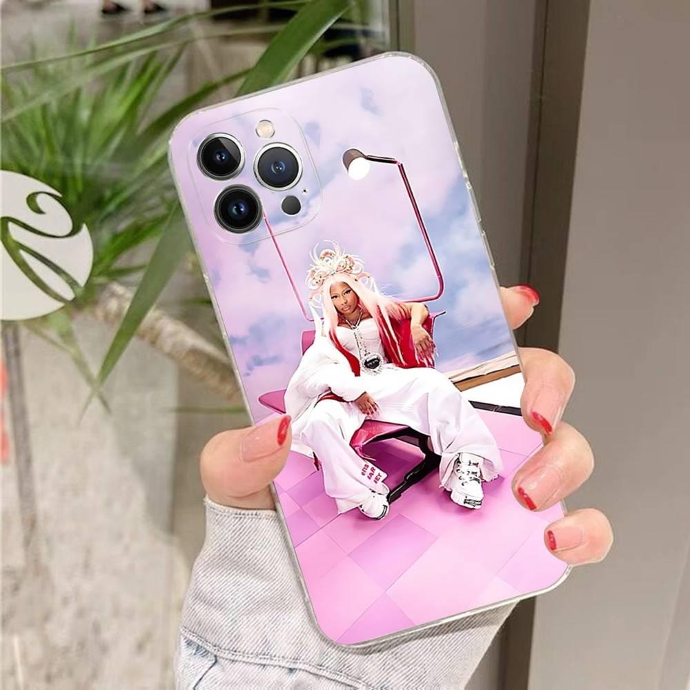 N-Nicki Singer Minaj Transparent Case For IPhone 11 12 13 14 15 16 17 Air Pro Max Plus Mini Shockproof Cover