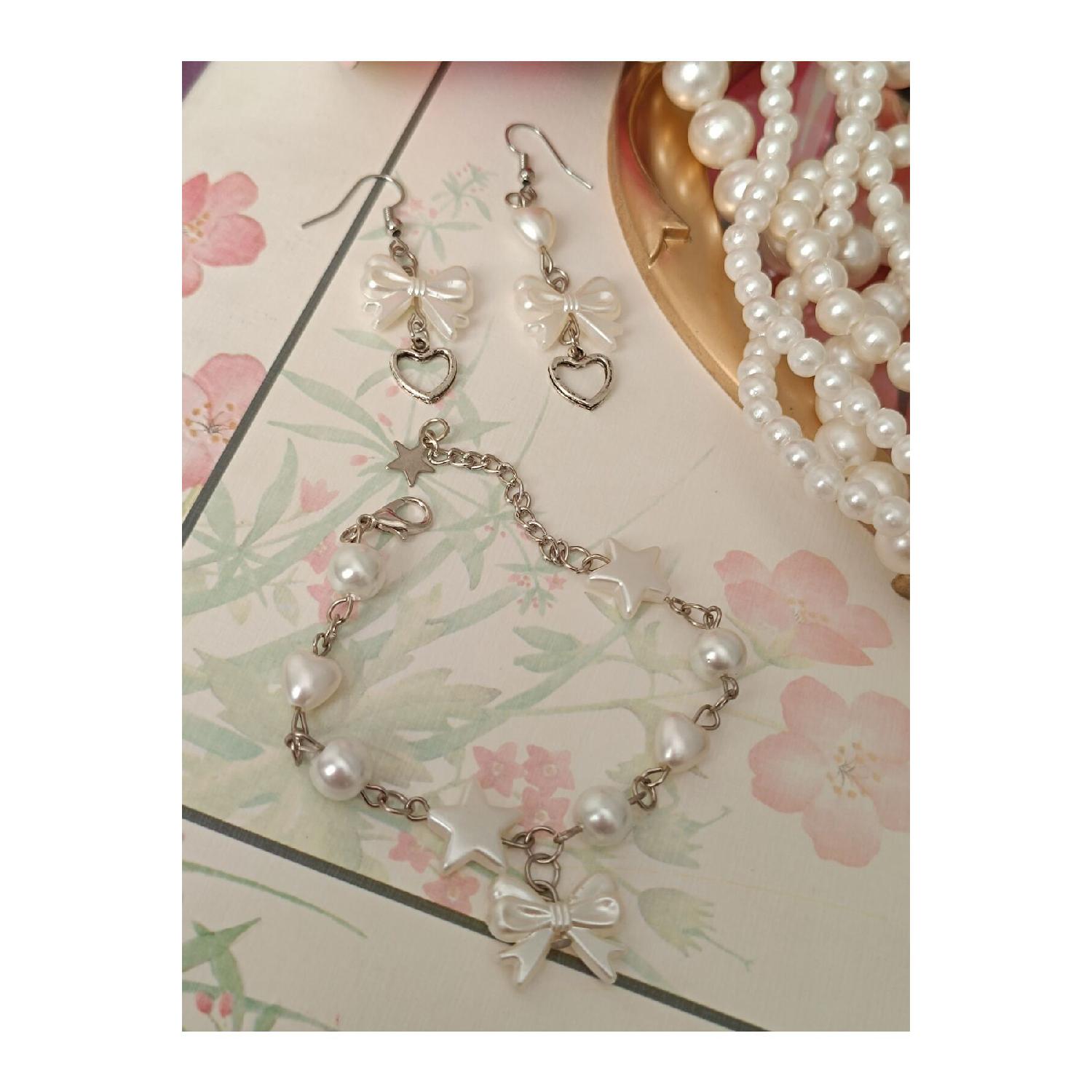 

Bow French Earrings -biletry Set Y2k Fairycore