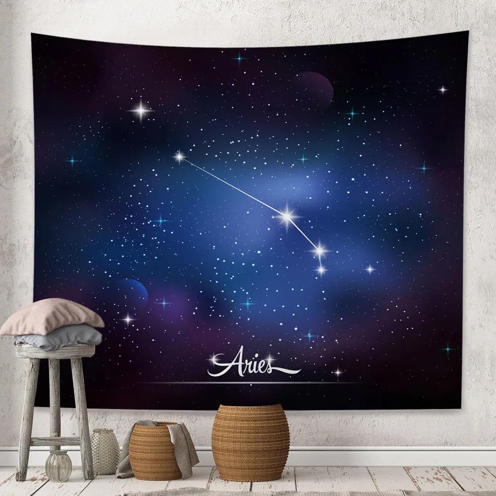 Beautiful Constellations Starry Sky Tapestry Background Cloth Bedroom Home Decoration Star Divination Theme Wall Tapestry