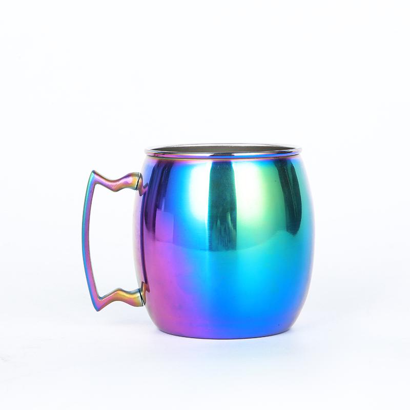 Stainless Steel Wine Cups 500ml Hammered Moscow Mule Mug Moscow Mule Cup Beverage Drinking Cup Beer Mug